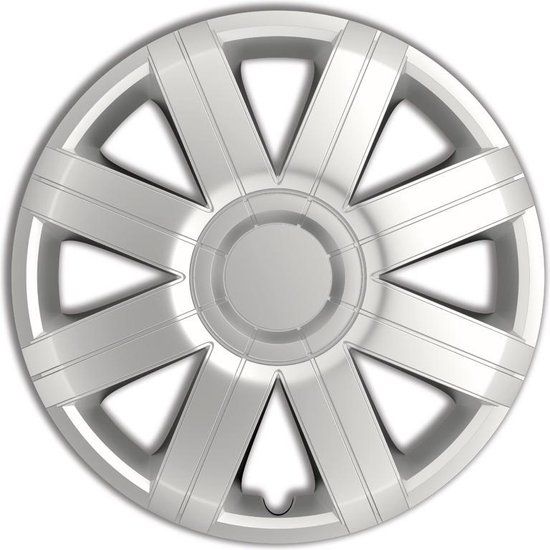 Autostyle Wieldoppen Sportive 14 Inch Zilver Set van 4