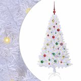 vidaXL - Sapin de Noël artificiel - Blanc - 150 cm - PVC et Acier