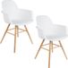 Zuiver Albert Kuip Eetkamerstoelen Armleuning Wit - Set van 2