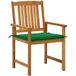 Maison Exclusive - Chaises de jardin avec coussins, lot de 6, bois d'acacia massif