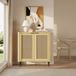 en.casa Commode Lukhomso 83x80x40 cm eikenkleurig en zwart