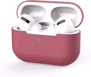 By Qubix AirPods Pro / AirPods Pro 2 Solid series Siliconen hoesje - Wijnrood