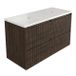 Saniclass Badkamermeubelset - 120x45x63cm - Dia marmeren wastafelblad gepolijst (wit) - zonder kraangat - 2 lades - mat eiken charcoal