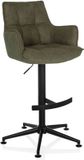 hjh LIVING SOLAO LIFE HIGH Eetkamerstoel / draaistoel stof groen