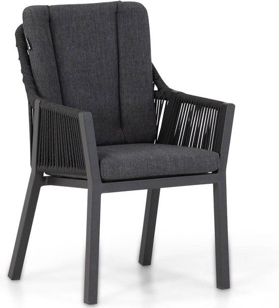 Lifestyle Verona/Ancona 125 cm dining tuinset 5-delig - Grijs-antraciet - 4 zitplekken