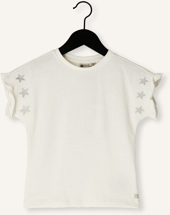 DAILY7 T-shirt Embroidery Sleeve Meisjes - Shirt - Ecru - Maat 98