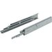 Fulterer FR791 Glissières de tiroir à extension complète, capacité de 68 kg, glissières à rouleaux en acier inoxydable, montage en surface, 550 mm