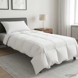 vidaXL - Winterdekbed - Bamboe - Wit - 140 x 200 cm