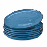 LOBERON Bord set van 6 Biarré blauw