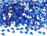 Decoratieve edelstenen van acryl, blauw, 5 x 8 mm, ca. 5000 stuks.