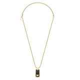 POLICE STAMP ZWARTE VLEUGEL LOGO TAG KETTING