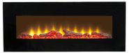 Électrique cheminée murale, 107 cm, noir, avec simulation de flamme LED