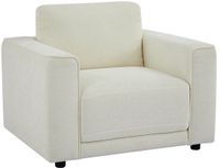 Vente-unique Fauteuil in gestructureerde stof - Gebroken wit NETUSO
