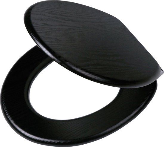 Tiger Blackwash Toiletbril - Zwart - MDF - Soft Close