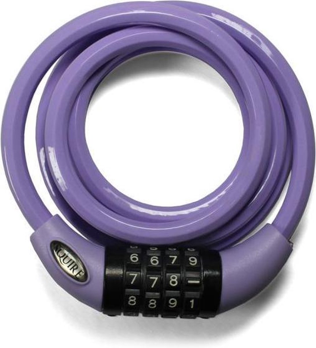 Squire Cable lock lilac, combinatie fietsslot 1.8m