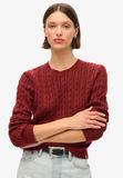 Superdry - Getailleerde kabeltrui met ronde hals - Dames - Sweaters