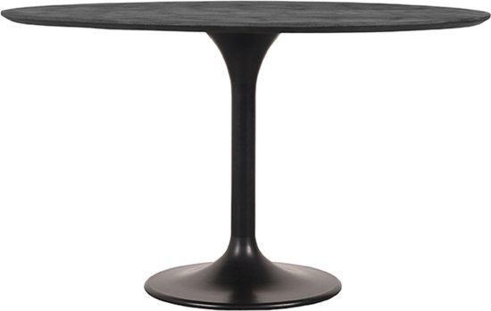 LABEL51 Otto Eetkamertafel - Zwart - Hout - 130 cm - Rond