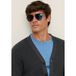 Mans World Sonnenbrille "mit Federscharnier-Bügeln" Trapezform, Vollrand, dunkelgrauer glänzender Rahmen und Bügel