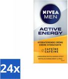 NIVEA MEN Active Energy gezichtscrème met cafeïne, 50 ml - voordeelverpakking - 24 stuks