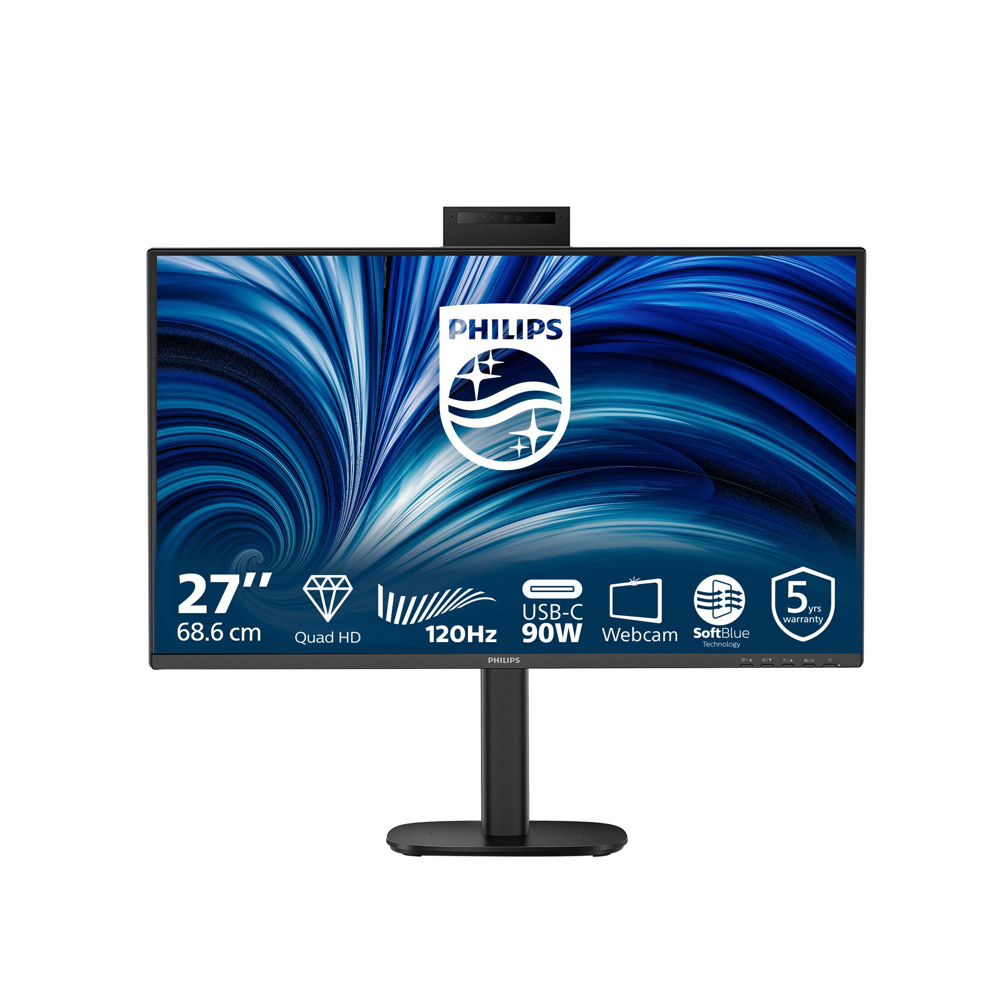 Philips 3000 series 27B2U3601H/00 computer monitor 68,6 cm (27\") 2560 x 1440 Pixels Quad HD LCD Zwart