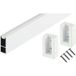 Gedotec Tube d'armoire EDGE WHITE carré, 30 x 12 mm, 1000 mm