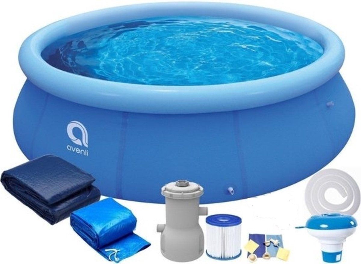 Viking Choice Opblaaszwembad Rond 366x76 cm - Blauw - 2023 Model