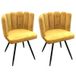 Altobuy CHARLOTTE stoel fluweel geel (2 stuks)