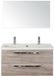 BES LED Seville Badmeubelset 100 cm - Craft Oak - Wastafel Djazz 2 Kraangaten met Spiegel