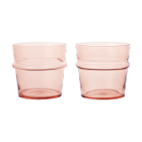 Ferm Living Boya verre bas 30 cl set de 2 Blush
