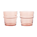 Ferm Living Boya verre bas 30 cl set de 2 Blush