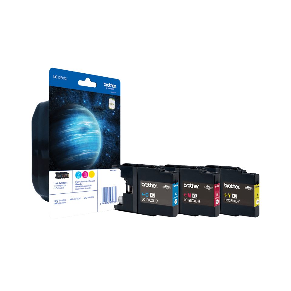 Brother LC-1280XLRBWBPDR - Inktcartridge - Multi Colour - 3 stuks