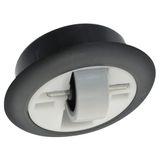 WAGNER Soft zwenkwiel/boorrol ROLLER-MINI - diameter Ø 27 mm, behuizing kunststof zwart Ø 65/50 x 17/14 mm, metalen stift, draagkracht 50 kg - Made in Germany - 01708301