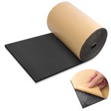 Rouleau de mousse adhésif multifonctionnel - Tapis d'amortissement des vibrations (300 mm x 6 mm x 3 mètres, noir)