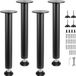 VEVOR Set Van 4 Tafelpoten, In Hoogte Verstelbare Tafellopers, 406 Mm Hoog, 110 Mm Montageplaat, Koolstofstaal, Matzwarte Poedercoating, Tafelpoten met Rubberen Voetsteunen, 544 Kg Draagvermogen
