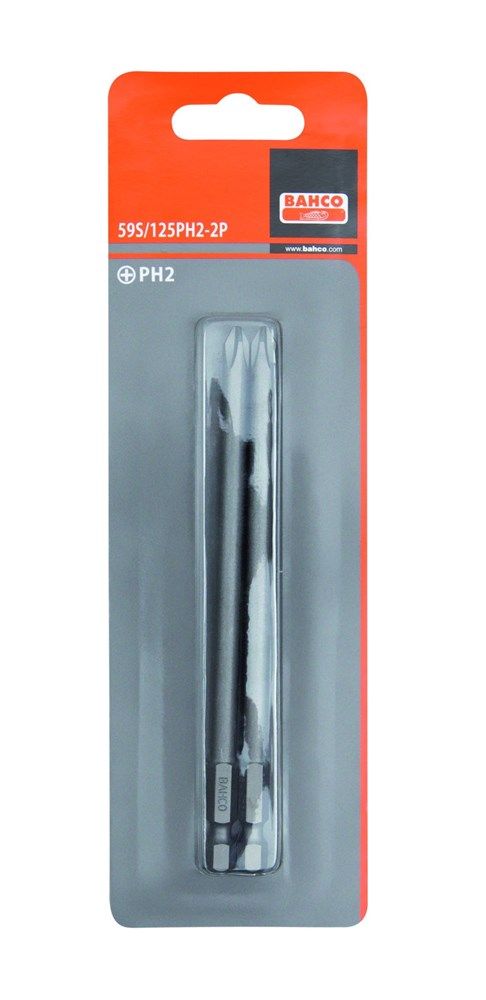 Bahco 2xbits ph2 125mm 1/4" standard | 59S/125PH2-2P