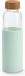 Merkloos / Sans marque Stricker Europe Waterfles - glas - mintgroene siliconen hoes - 600 ml - BPA-vrij - vaatwasserbestendig