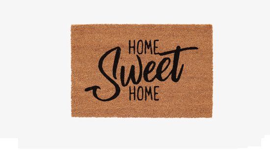 Esschert Design Deurmat - Home Sweet Home - 60 x 40 cm - Zwart/Naturel