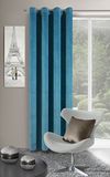 Eurofirany Moderne gordijnen, polyester, turquoise, 140 x 250 x 1 cm