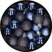 Cosy & Trendy mini kerstballen - 20x st - donkerblauw - 3 cm - kunststof