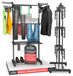 Sèche-linge vertical - Pliable - 4 niveaux - Barres en acier inoxydable - Gris