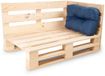 Bananair - Coussin de palette - Coussin de jardin pour banc de palette - Coussin d'angle - 60x40 cm - Bleu