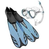 SEAC Set Tris Ala Snorkelen – ALA Vinnen, ELBA Masker en TRIBE Snorkel voor Snorkelen en Recreatief Duiken, Uniseks voor Volwassenen en Kinderen