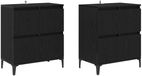 vidaXL Dressoir Zwart Eiken 60 x 35 x 70 cm