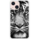 Apple iPhone 13 Tigre blanc et noir Verstevigd hoesje met sublimatie bedrukking