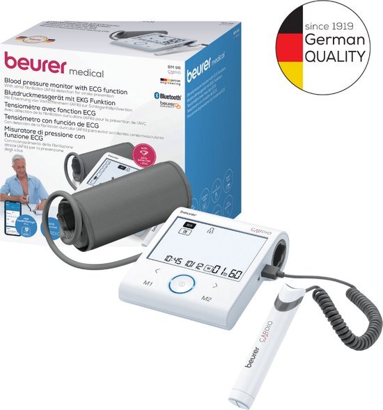 Beurer BM 96 Cardio 1-kanaals ECG en bovenarm bloeddrukmeter