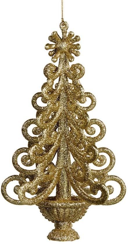 Goodwill Kerstbal Kerstboom Per 2 stuks - Goud - H26cm