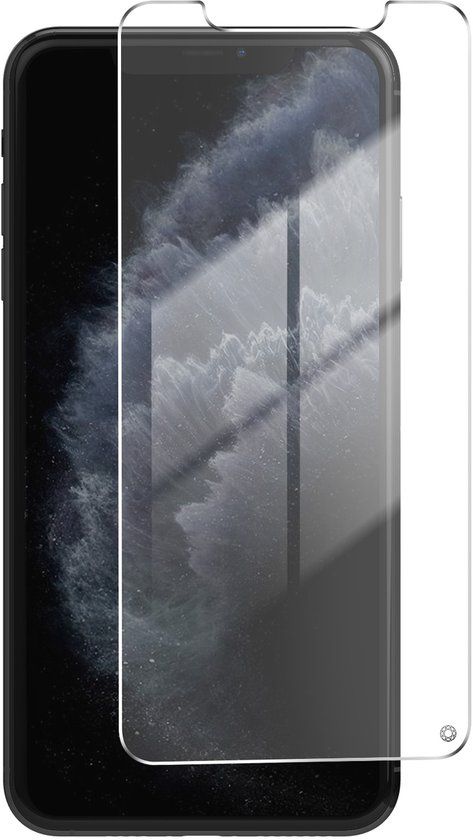 FORCE CASE Screenprotector geschikt voor iPhone XS Max / 11 Pro Max - Gehard Glas, Transparant zwart