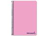 Notitieboek Liderpapel Notitieboek A4 Micro Wonder kunststof deksel 120 vel 90g frame 5mm 5 banden 4 gaten roze