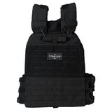 TITAN LIFE Unisex – Volwassen Weightvest Tactical 6,7 kg, zwart, één maat