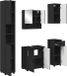 vidaXL Badezimmermöbel-Set 5-teilig Schwarz 61 x 35 x 64 cm